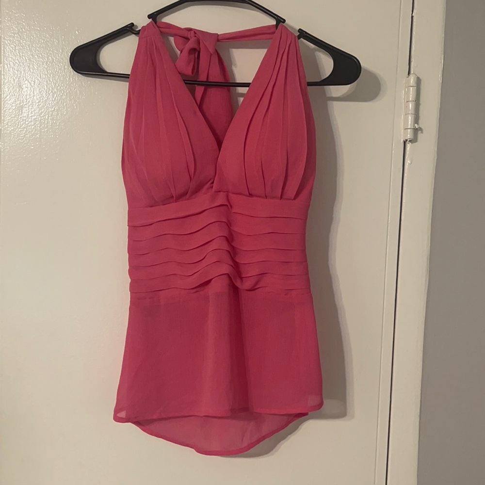 Guess pink halter top